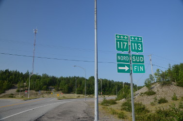 Route 113 southern terminus at Route 117